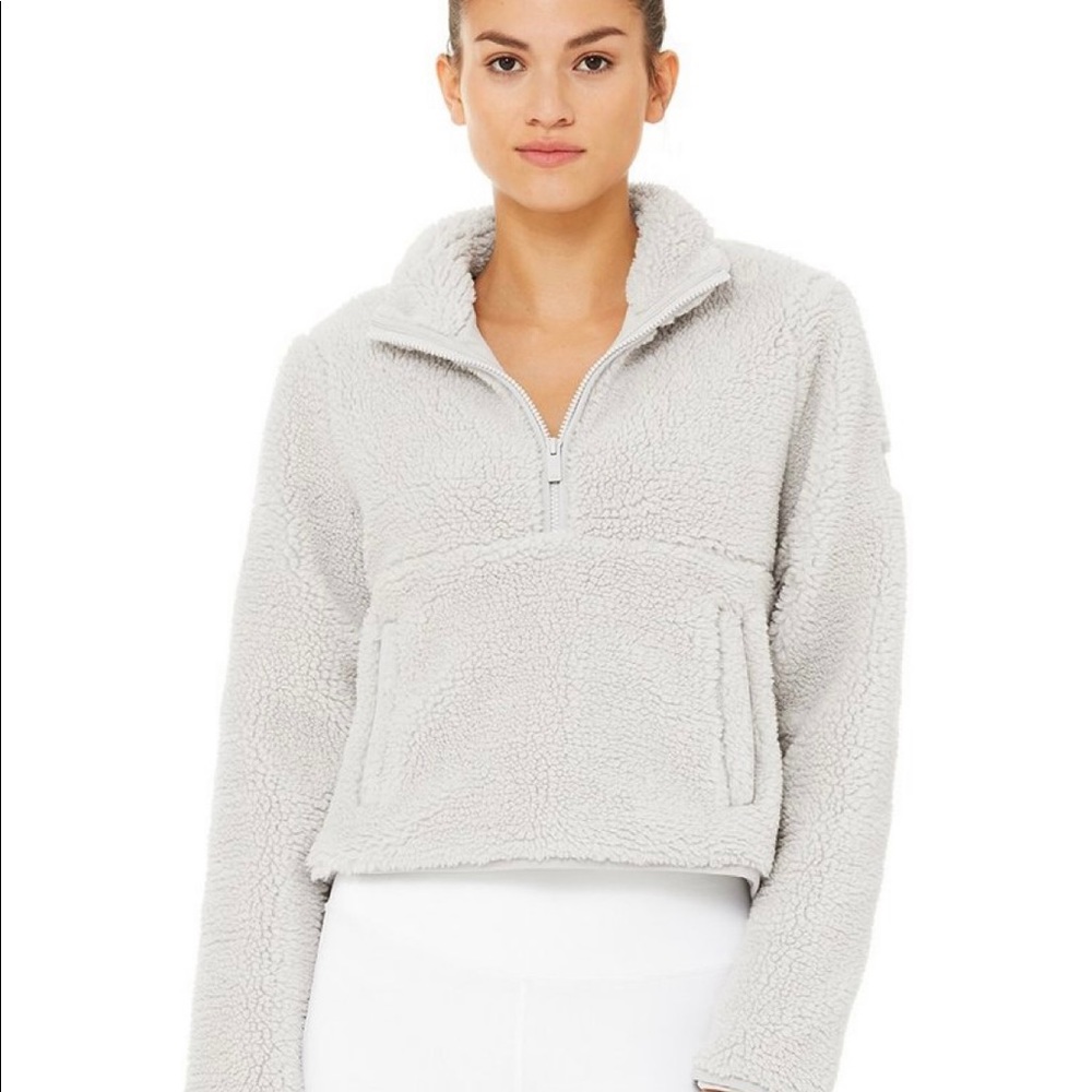 Cropped Alo half zip sweater